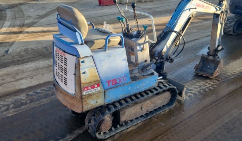 Takeuchi TB007 Micro Excavators For Auction: Leeds – 5th, 6th, 7th & 8th March 2025 @ 8:00am full