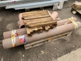 Lot of 150mm Diameter Soil Pipe and Tanalised Wooden Pegs. No VAT On Hammer For Auction on 2025-02-20 For Auction on 2025-02-20