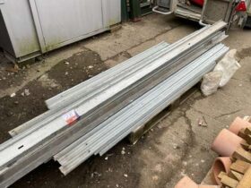 Quantity of Palisade Galvanised Fencing 2400mm and 1800mm High with Brackets and Fixings. No VAT On Hammer For Auction on 2025-02-20 For Auction on 2025-02-20