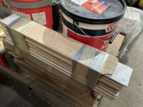 Pallet of 14m2 Tiles and Tiling Equipment comprising of Adhesive, Grout, Spacers and Tooling. No VAT On Hammer For Auction on 2025-02-20 For Auction on 2025-02-20 full