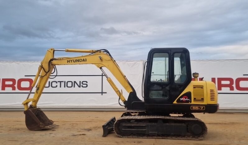 Hyundai R55-7 Mini Excavators For Auction: Dromore – 21st & 22nd February 2025 @ 9:00am For Auction on 2025-02-22 full