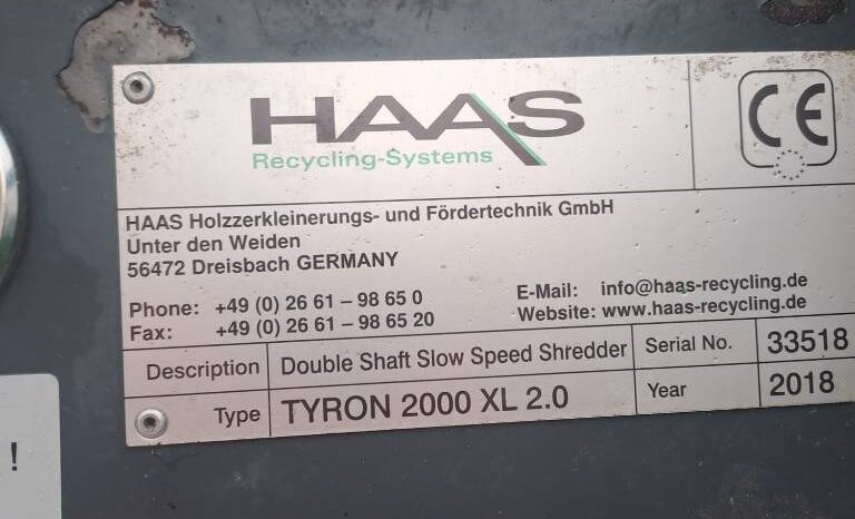 2018 Haas TYRON 2000 XL 2.0  – 4,325 Hours full