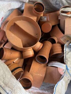 Contents of Storage Unit comprising of Large Quanity of Construction related Soil Pipes, Junctions, Manholes, Sleeves Etc. As shown in images. No VAT On Hammer For Auction on 2025-02-20 For Auction on 2025-02-20 full