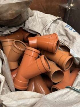 Contents of Storage Unit comprising of Large Quanity of Construction related Soil Pipes, Junctions, Manholes, Sleeves Etc. As shown in images. No VAT On Hammer For Auction on 2025-02-20 For Auction on 2025-02-20 full