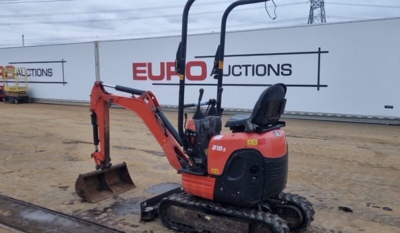 2016 Kubota U10-3 Mini Excavators For Auction: Leeds – 5th, 6th, 7th & 8th March 2025 @ 8:00am full