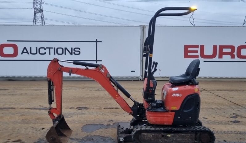 2016 Kubota U10-3 Mini Excavators For Auction: Leeds – 5th, 6th, 7th & 8th March 2025 @ 8:00am full