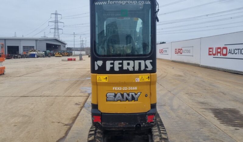 2022 Sany SY18C Mini Excavators For Auction: Leeds – 5th, 6th, 7th & 8th March 2025 @ 8:00am full