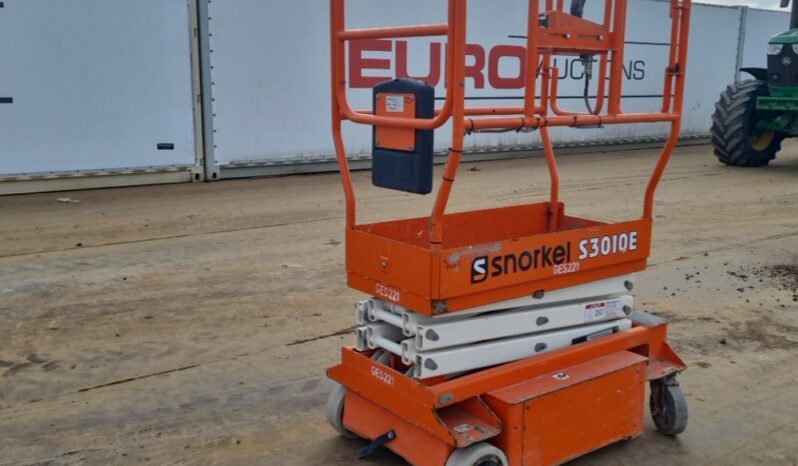 2018 Snorkel S3010E Manlifts For Auction: Leeds – 5th, 6th, 7th & 8th March 2025 @ 8:00am