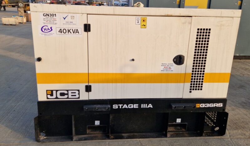 2019 JCB G36RS Generators For Auction: Leeds – 5th, 6th, 7th & 8th March 2025 @ 8:00am full