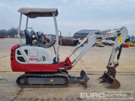 2021 Takeuchi TB216 Mini Excavators For Auction: Leeds – 5th, 6th, 7th & 8th March 2025 @ 8:00am full