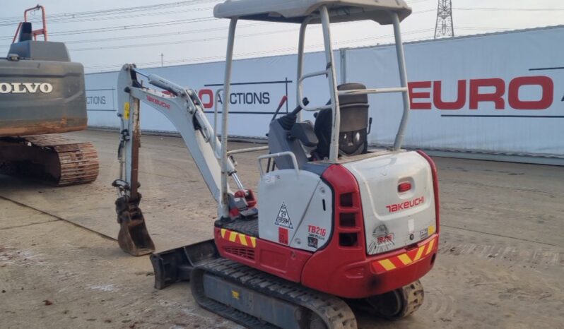 2021 Takeuchi TB216 Mini Excavators For Auction: Leeds – 5th, 6th, 7th & 8th March 2025 @ 8:00am full