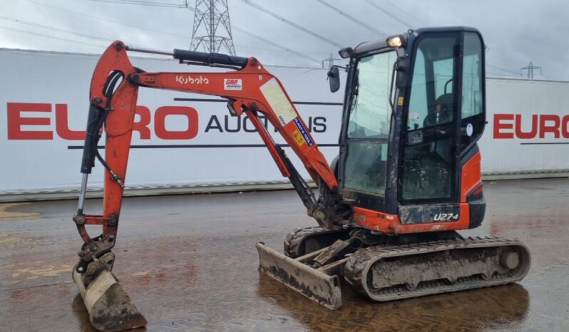 2016 Kubota U27-4 Mini Excavators For Auction: Leeds – 5th, 6th, 7th & 8th March 2025 @ 8:00am