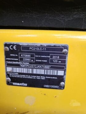 2016 KOMATSU PC210 LCI-10 for Sale in the South East full